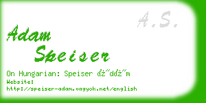 adam speiser business card